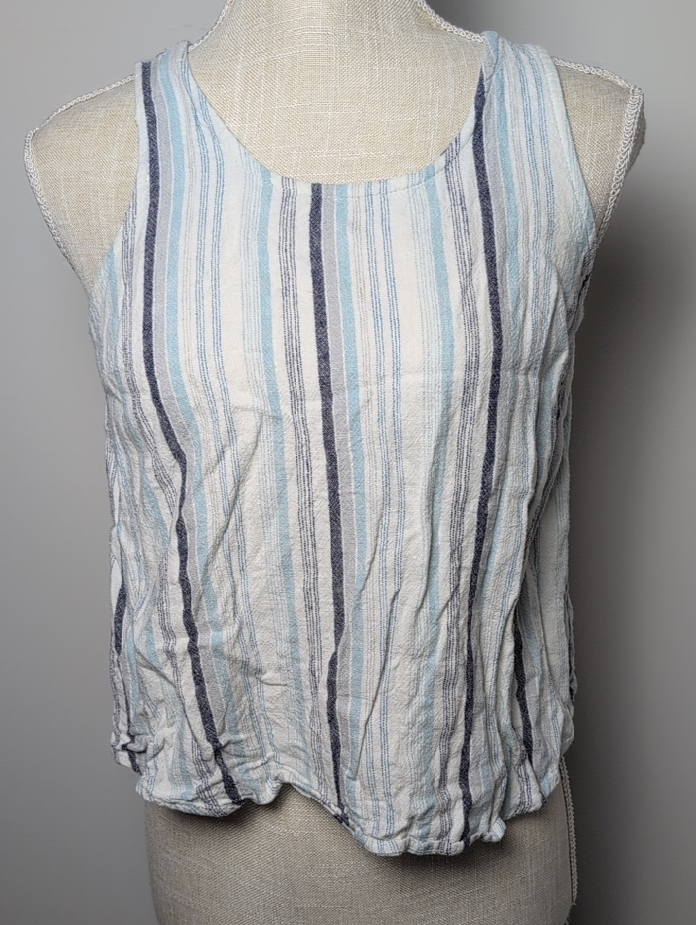 Universal Thread Blue & White Striped Racerback Tank